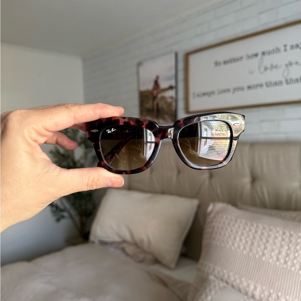 New authentic Ray-Ban pink Havana state street Sunglasses - Picture 3 of 6